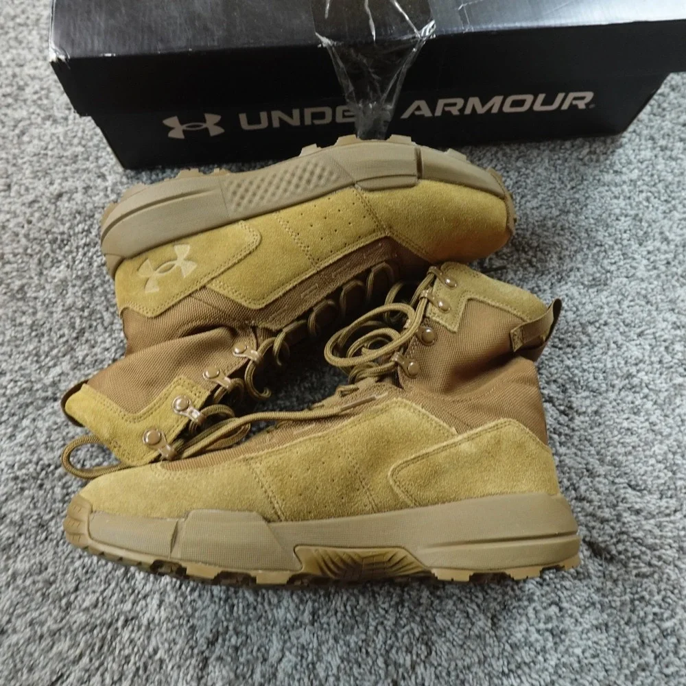 NEW Under Armour Boots Mens 6.5 Coyote Brown Tan UA Charged Loadout 8